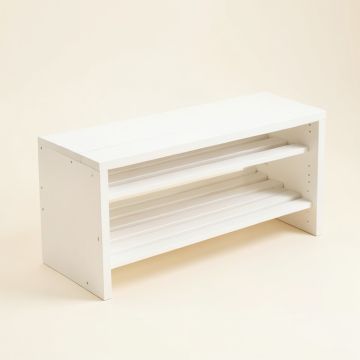 Flint Arc Shoe Storage Bench (synthetic illustration; no displayed measurements)