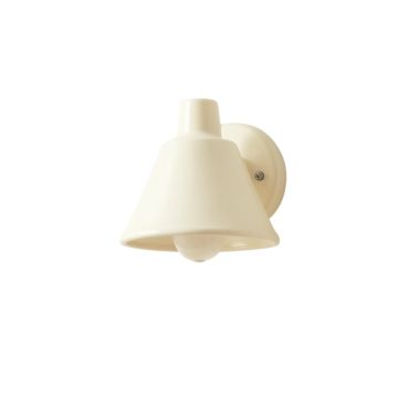 Juniper Brook Wall Sconce Mounted On A Plain Wall - Cream