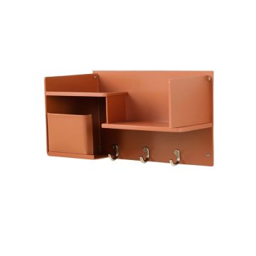 Field Bluff Wall-Mounted Entryway Organizer Shelf - Terracotta