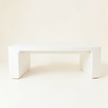 Dawn Field Indoor Bench - White (synthetic illustration; no displayed measurements)