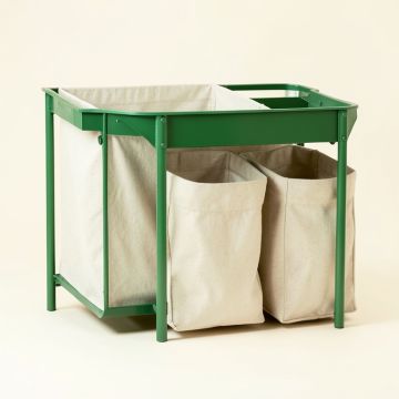 Cliff Dale Laundry Sorting Station With Plain Removable Bags - Green (synthetic illustration; no displayed measurements)