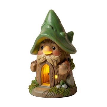 Solar Garden Light Mystic Gnome Fairy House With Color Changing Led Solar Outdoor Garden Light