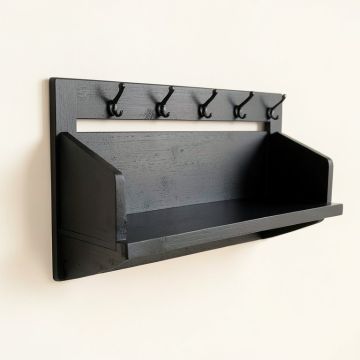Harbor Dell Wall-Mounted Entryway Organizer Shelf - Black (synthetic illustration; no displayed measurements)
