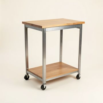 Amalie Wooden Kitchen Cart With Metal (synthetic illustration; no displayed measurements)