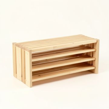 Slate Canyon Shoe Storage Bench - Beige (synthetic illustration; no displayed measurements)