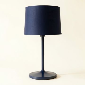 Willow Brook Table Lamp With A Plain Fabric Shade - Navy (synthetic illustration; no displayed measurements)