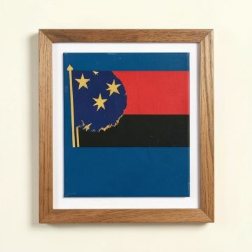 Hawaii State Vintage Flag - Picture Frame Graphic Art Print On Canvas (synthetic illustration; no displayed measurements)