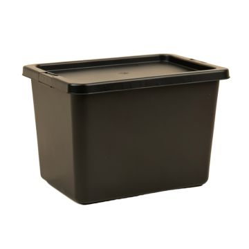 Clay Bend Closed Outdoor Storage Box - Black (synthetic illustration; no displayed measurements)