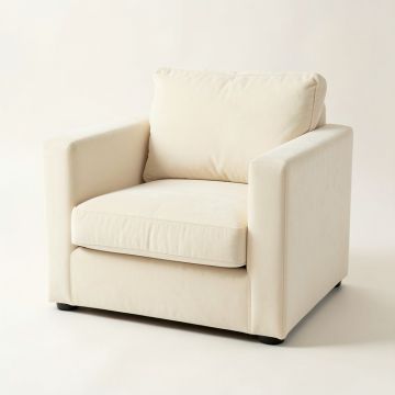 Harbor Bend Upholstered Armchair - Cream (synthetic illustration; no displayed measurements)