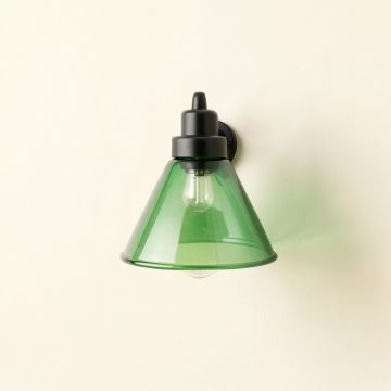 Cove Dell Wall Sconce Mounted On A Plain Wall - Green (synthetic illustration; no displayed measurements)