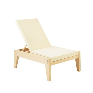 Dune Bend Outdoor Lounge Chair - Cream (synthetic illustration; no displayed measurements)