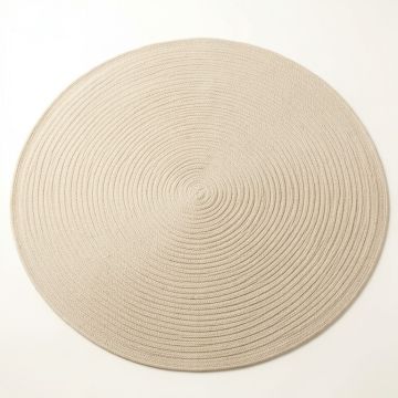 Linden Brook Round Area Rug - Beige (synthetic illustration; no displayed measurements)