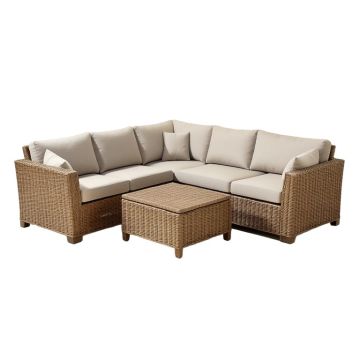 Caverna Patio 8 Piece Rattan Sectional Seating Group With Cushions