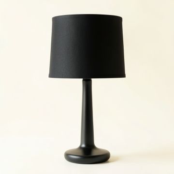 Slate Branch Table Lamp With A Plain Fabric Shade - Black (synthetic illustration; no displayed measurements)
