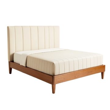 Flaxt Channeled Upholstered Standard Bed
