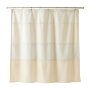 Willow Brook Shower Curtain Hanging Flat From A Plain Rod - Ivory