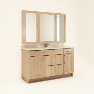 Binne 60 '' Double Bathroom Vanity Set (synthetic illustration; no displayed measurements)