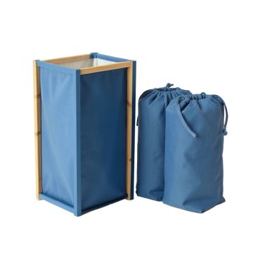 Field Bend Laundry Sorting Station With Plain Removable Bags - Blue