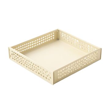 Fern Canyon Empty Under-Desk Cable Tray - Ivory (synthetic illustration; no displayed measurements)