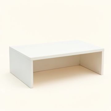 Slate Bend Desktop Monitor Riser - White (synthetic illustration; no displayed measurements)