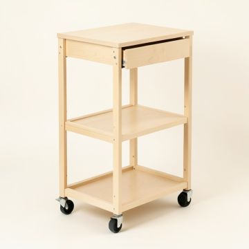 Dune Crossing Empty Rolling Workshop Cart - Beige (synthetic illustration; no displayed measurements)