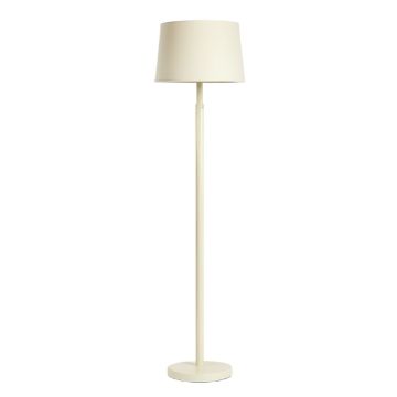 Shore Bridge Floor Lamp With A Plain Fabric Shade - Cream