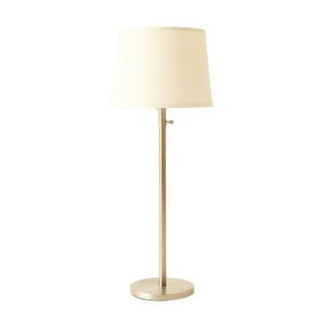 Holly Brook Floor Lamp With A Plain Fabric Shade - Ivory