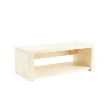 Brook Canyon Narrow Outdoor Storage Bench - Ivory