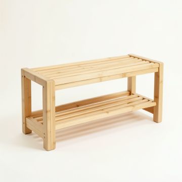 Cedar Bend Shoe Storage Bench - Beige (synthetic illustration; no displayed measurements)