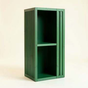 Elm Bend Narrow Cubby Tower - Green (synthetic illustration; no displayed measurements)