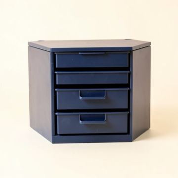 Aspen Edge Small-Parts Storage Drawer Cabinet - Navy (synthetic illustration; no displayed measurements)