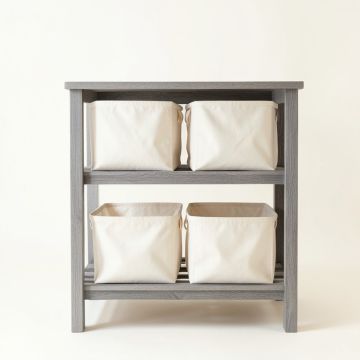 Spruce Bridge Laundry Sorting Station With Plain Removable Bags - Gray (synthetic illustration; no displayed measurements)