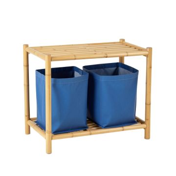 Elm Dale Laundry Sorting Station With Plain Removable Bags - Blue