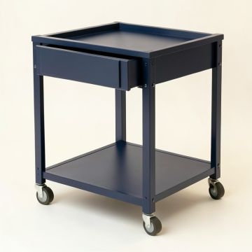 Slate Bridge Empty Rolling Workshop Cart - Navy (synthetic illustration; no displayed measurements)