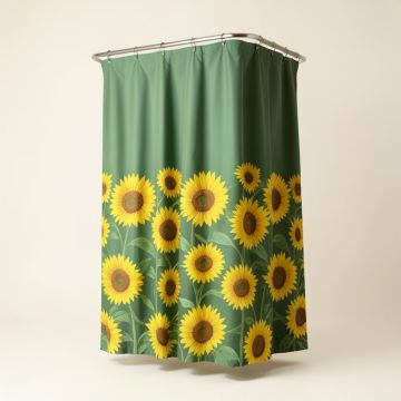 Rachel Mcnaughton Sunflower Duo Single Shower Curtain (synthetic illustration; no displayed measurements)