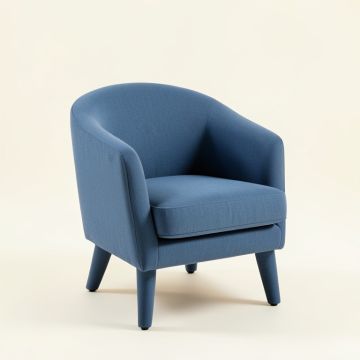 Birch Field Upholstered Armchair - Blue (synthetic illustration; no displayed measurements)