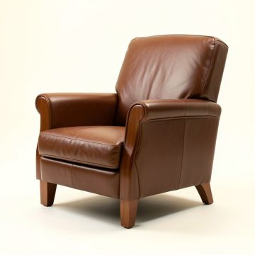Calanthe 34 '' Wide Genuine Leather Club Chair (synthetic illustration; no displayed measurements)