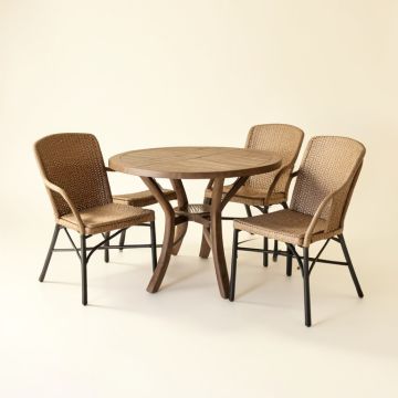 Alegre Round 2 - Person 21 '' Long Bistro Set (synthetic illustration; no displayed measurements)