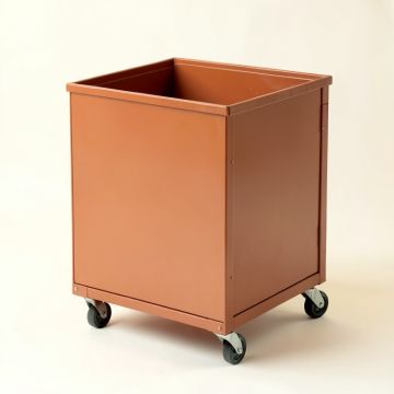 Glen Dell Empty Rolling Workshop Cart - Terracotta (synthetic illustration; no displayed measurements)