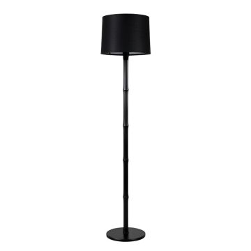 Dune Bluff Floor Lamp With A Plain Fabric Shade - Black