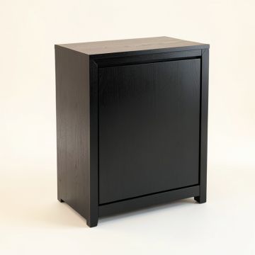 Aspen Crest Freestanding Pull-Out Hamper Cabinet - Black (synthetic illustration; no displayed measurements)