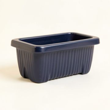 Flint Bridge Empty Railing Planter With Integral Brackets - Navy (synthetic illustration; no displayed measurements)