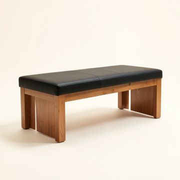 Octa Upholstered Wood Bench (synthetic illustration; no displayed measurements)