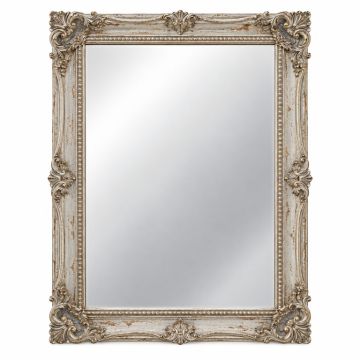 Rectangle French Victorian Venetian Distressed Accent Mirror