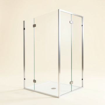Aqua Fold 13.75 '' W X 72 '' H Pivot Semi-Frameless Shower Door (synthetic illustration; no displayed measurements)