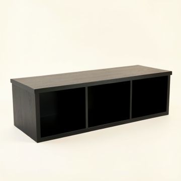 Field Bend Shoe Storage Bench - Black (synthetic illustration; no displayed measurements)