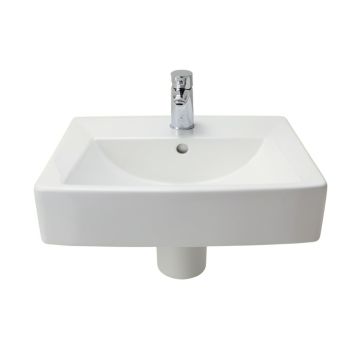 Frame White Ceramic Rectangular Drop-In Bathroom Sink With Overflow