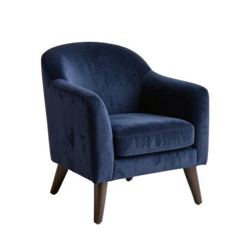 Maple Bend Upholstered Armchair - Navy