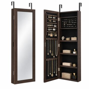 Whitcher Reflections Over The Door Jewelry Armoire With Mirror