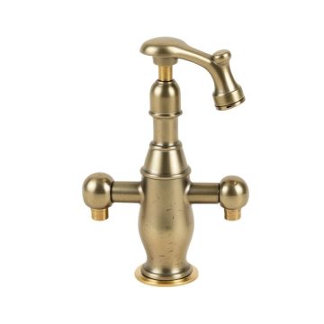 French Country Centerset Bathroom Faucet With Brass Pop-Up Drain